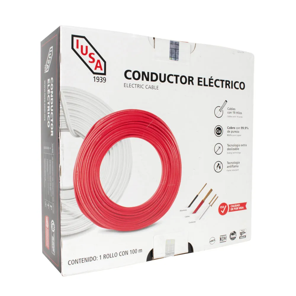 CABLE FLEXIBLE POT 14 BLANCO POR METRO (PRESENTACION CARRETE 500MT) IUSA